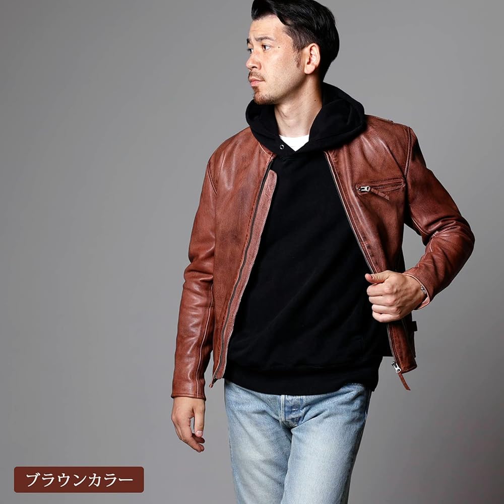 専用【良品】 ムルーア レザージャケット 山羊 ゴートスキン ライダース M MURUA ムルーアライダースジャケット山羊革ゴートレザー
